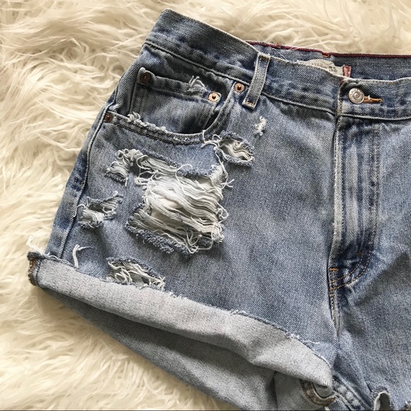 Levi's Pants - Levi’s 550 handmade distressed cutoff jean shorts